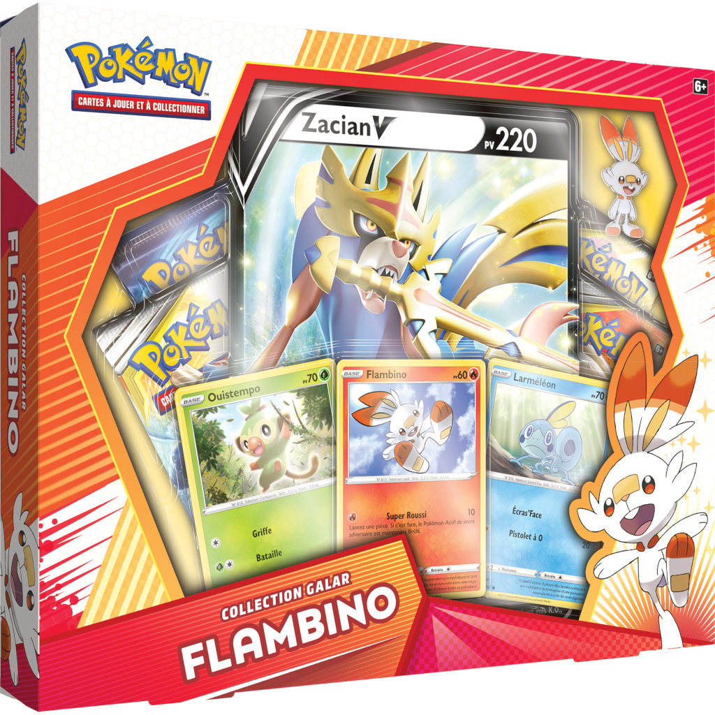 Acheter Coffret Pokémon Epée et Bouclier Flambino Zacian V