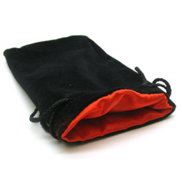 Acheter Bourse Velour Noir Satin Rouge - Ludifolie