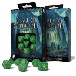 Acheter Set de 7 Dés - Call of Cthulhu - Vert Phosphorescent