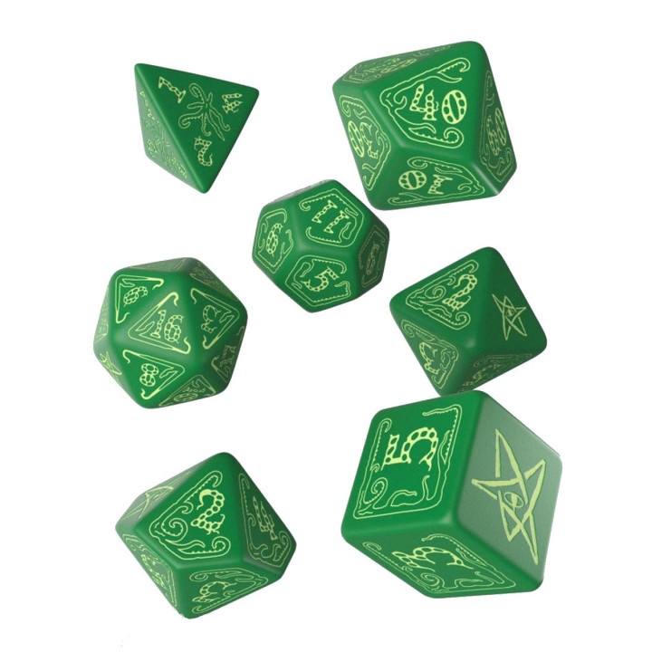 Acheter Set de 7 Dés - Call of Cthulhu - Vert Phosphorescent