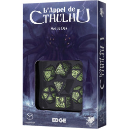 Acheter L'Appel de Cthulhu - Set de Dés - Noir et Vert - Ludifolie