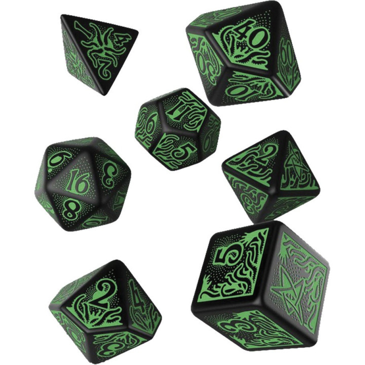 Acheter L'Appel de Cthulhu - Set de Dés - Noir et Vert - Ludifolie