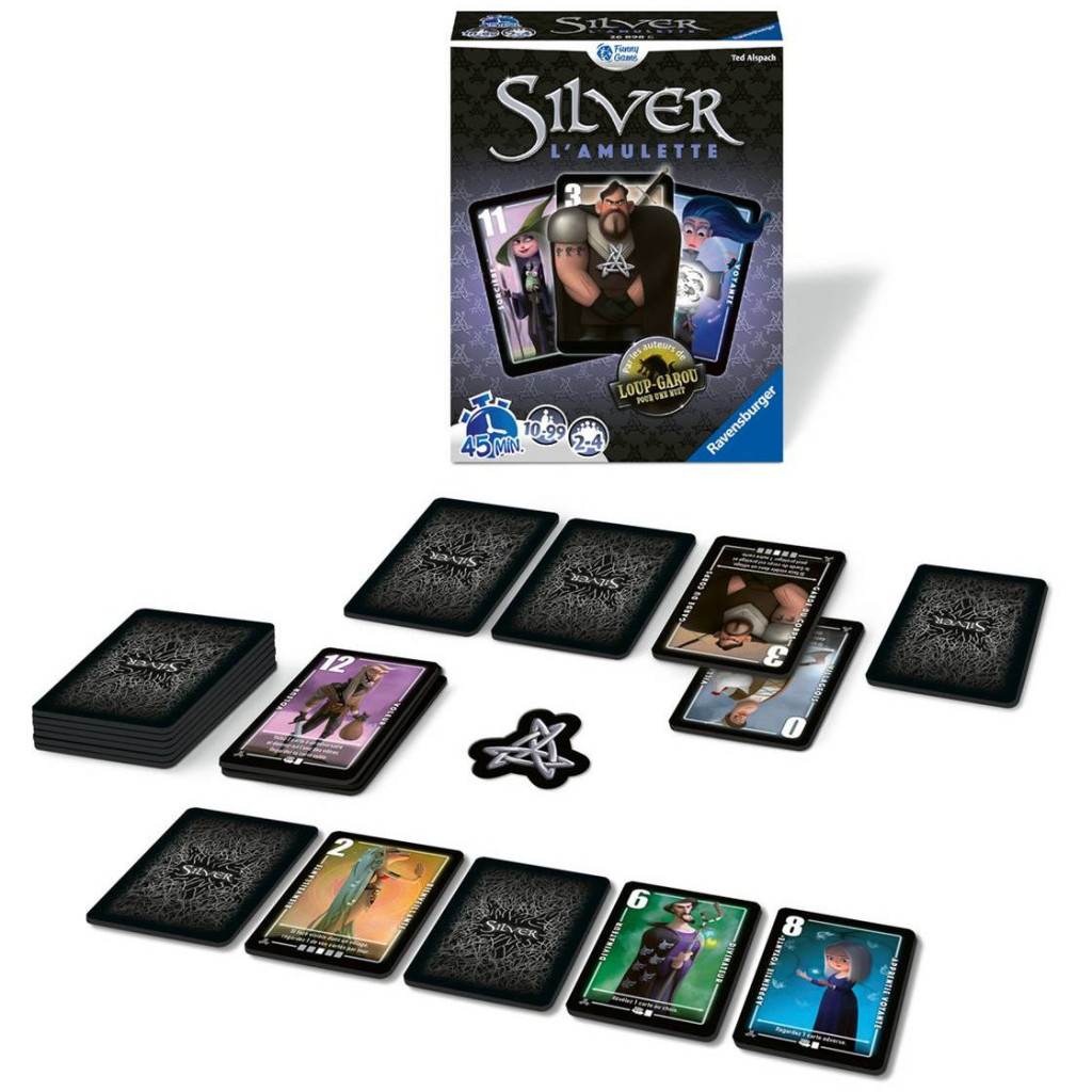 Ravensburger Silver L'Amulette - Gioco Di Carte Strategico E D'Atmosfera, Dagli Autori Di Lupus In Tabula - 2-4 Giocatori, 10+ Anni