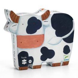Acheter Puzzle Silhouette - 24 Pièces - Les Vaches à la Ferme
