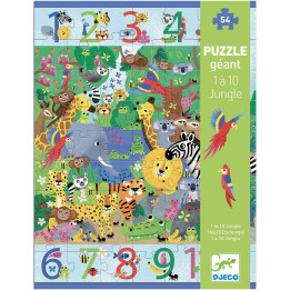 Acheter Puzzle Géant - 1 à 10 Jungle - Djeco - Ludifolie