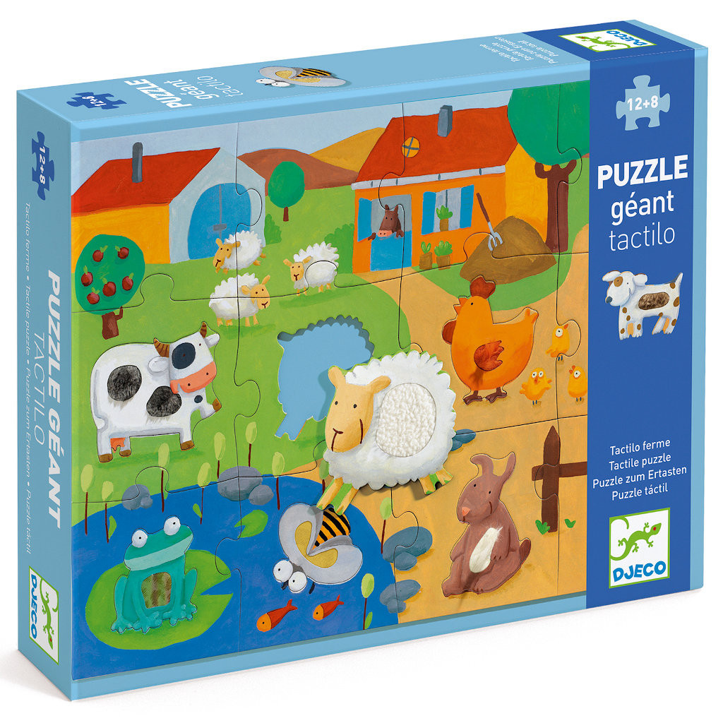 Puzzle enfant 5 ans Djeco Vaillant et le dragon 54 pièces boîte silhouette  puzzle histoire