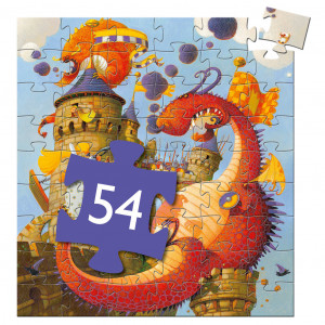Puzzle Silhouette - 54 Pièces - Vaillant et le Dragon