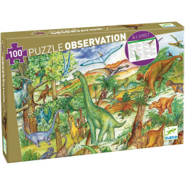Acheter Puzzle Observation - Dinosaures - 100 Pièces - Djeco
