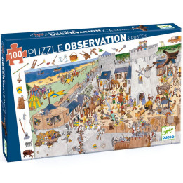 Acheter Puzzle Observation - Château Fort - 100 Pièces - Djeco