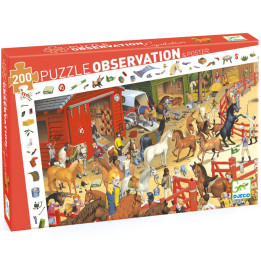 Acheter Puzzle Observation -Equitation - 200 Pièces - Djeco