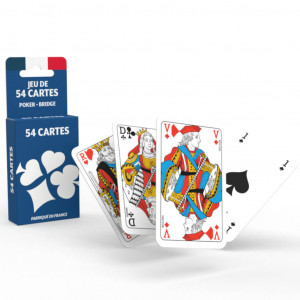 Lot 12 paquets - Jeu 54 cartes Poker - 100% Plastique - BCD JEUX