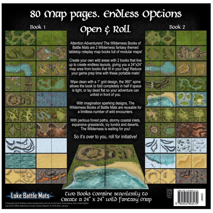Livre Plateau de Jeu : The Wilderness Books of Battle Mats