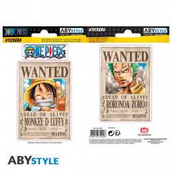 One Piece - Stickers Wanted Luffy & Zoro (16x11cm / 2 planches)