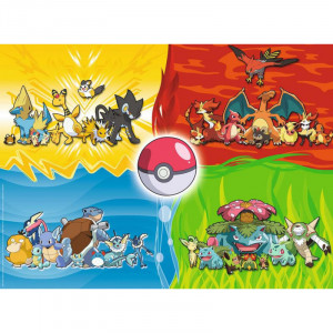 Puzzle Pokémon XXL - Les Différents Types de Pokémon - 150 Pièces