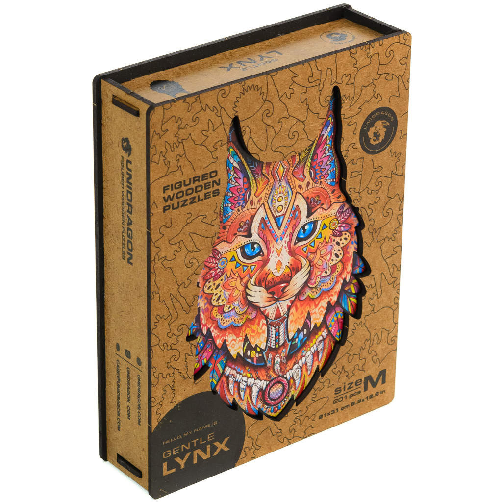 Acheter Puzzle en Bois Lynx Taille M - Unidragon - Ludifolie