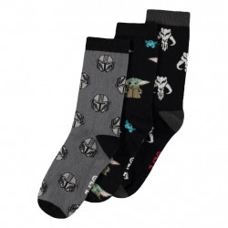 Star Wars - Pack 3 Paires de Chaussettes The Mandalorian 39-42