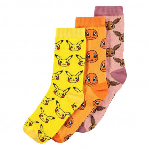 NINTENDO: Pokemon Assorted Pack 3 Adulte Nintendo Chaussettes