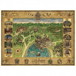 Harry Potter - Puzzle 1500 Pièces Carte Poudlard