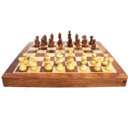 Echecs Pliable Magnétique 25cm en Palissandre