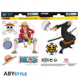 One Piece - Stickers  Luffy & Law (16x11cm / 2 planches)