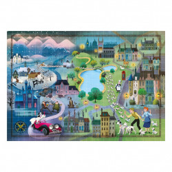 Disney - Puzzle Story Maps 1000 Pièces - Les 101 Dalmatiens