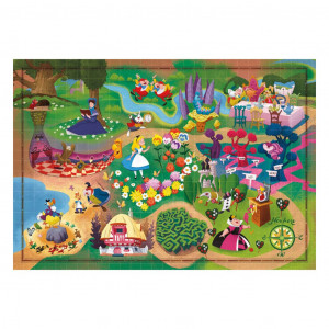 Disney - Puzzle Story Maps 1000 Pièces - Alice au Pays des Merveilles