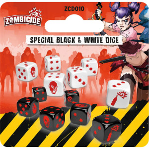 Zombicide 2ème Edition - Dés Spéciaux Noirs et Blanc