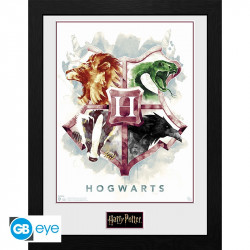 Harry Potter - Poster Encadré Hogwarts Aquarelle