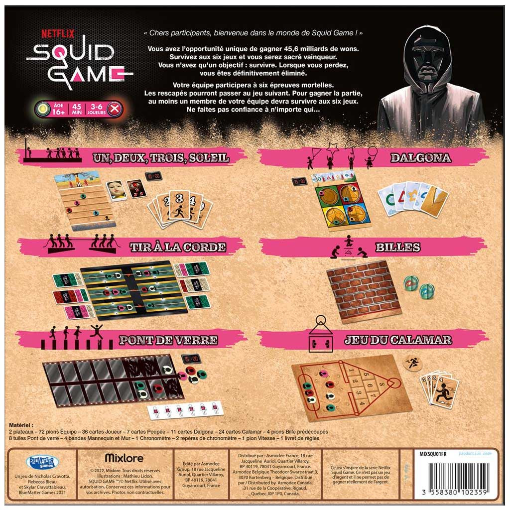 Les 6 Jeu De Squid Game Acheter Squid Game - Jeu de société - Mixlore - Ludifolie