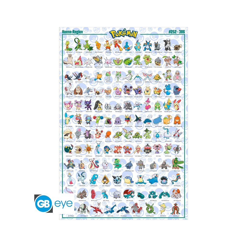 POKEMON Poster Hoenn Pokémon Français (91,5 x 61 cm)