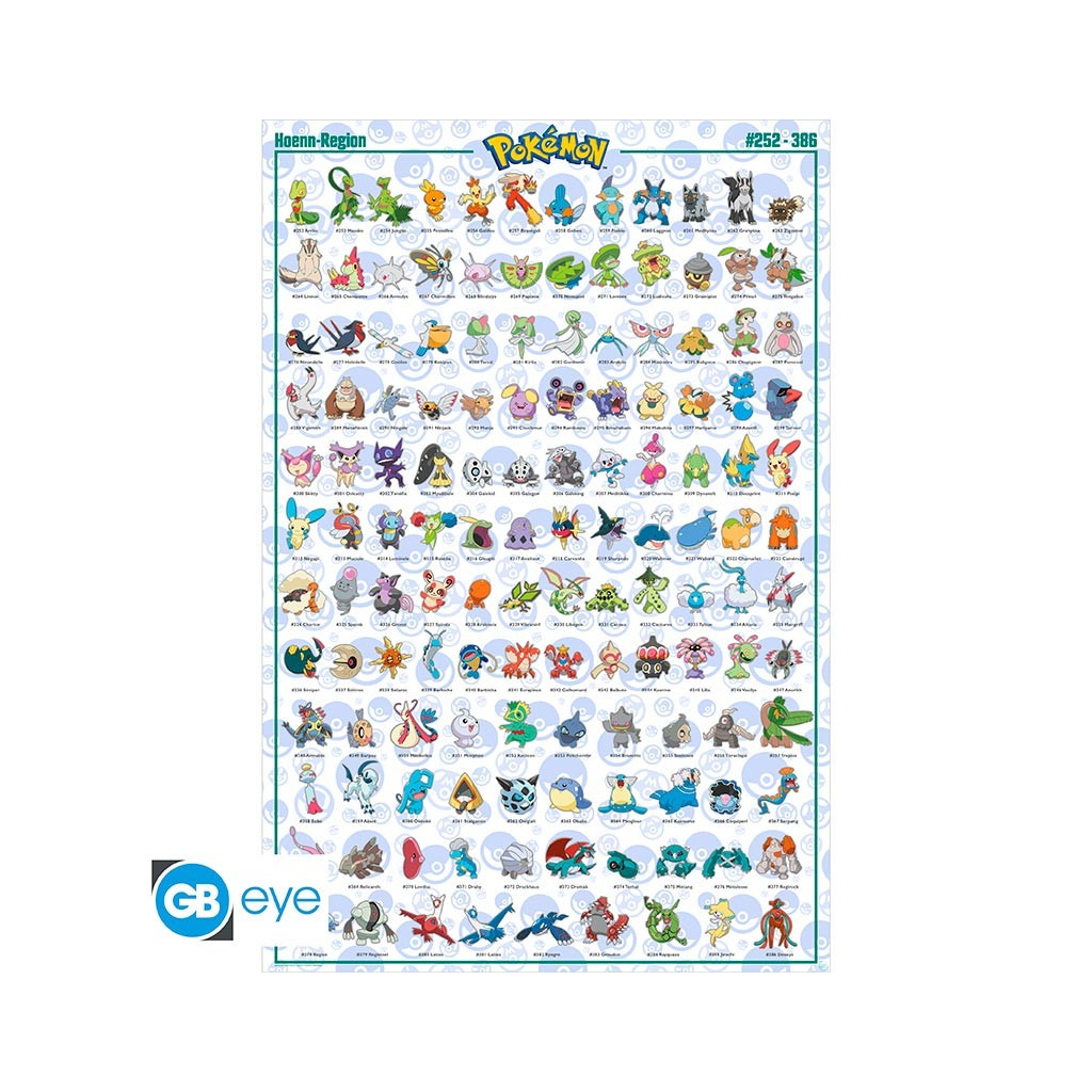 POKEMON Poster Hoenn Pokemon English (91.5 x 61cm)