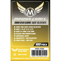 Acheter 100 Protège Cartes Mini US 41x63mm Mayday - Ludifolie