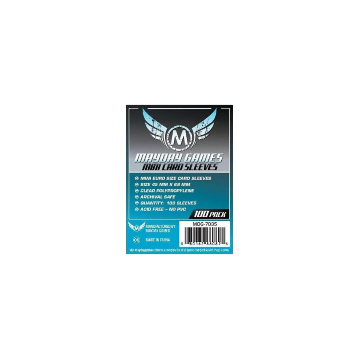 Acheter 100 Protège Cartes Mini EU 45x68 Mayday - Ludifolie