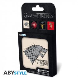 Game of Thrones - Set de 4 Dessous de Verre - Maisons