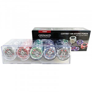 Coffret 100 Jetons Poker Grimaud