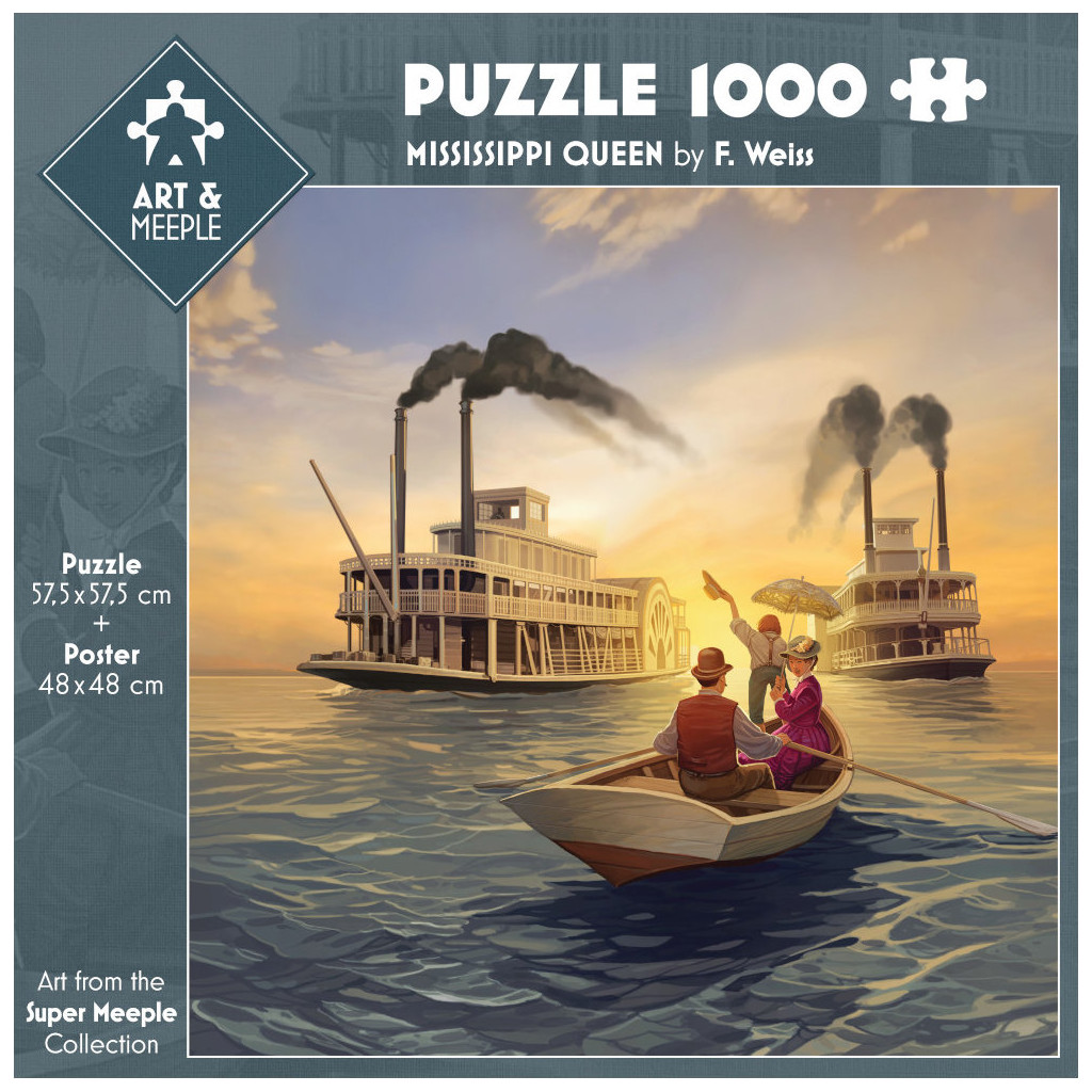 Art & Meeple – Puzzle Mississippi Queen - 1000 pièces