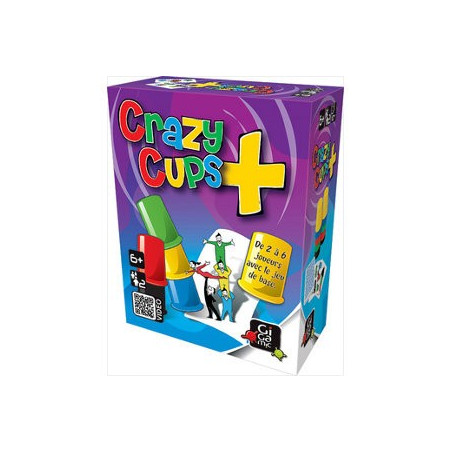 Gigamic - Reflex Game-Crazy Cups Plus, 6 years to 99 years, AMHCP, Blue, Yellow Gigamic - Reflex Game-Crazy Cups Plus, 6 years to 99 years, AMHCP, Blue, Yellow