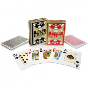 Copag - 54 Cartes Poker 100% Plastic - Jumbo 2 Index - Rouge