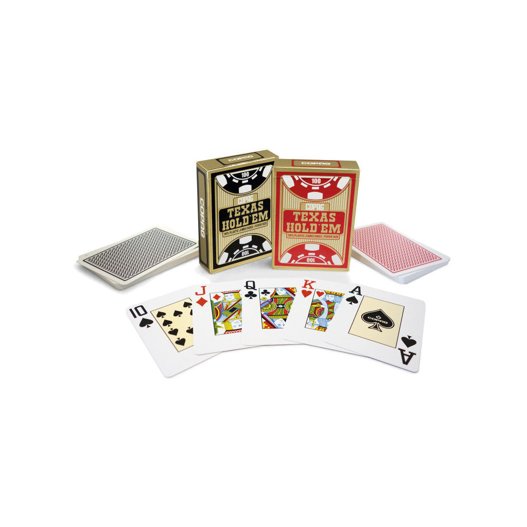 Acheter 54 Cartes Poker Plastic - Copag - Dos Noir - Ludifolie