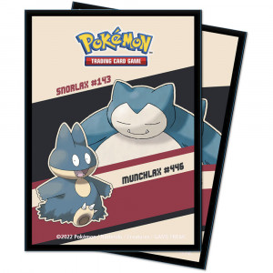 Pokémon - Ronflex & Goinfrex - 65 Protège Cartes