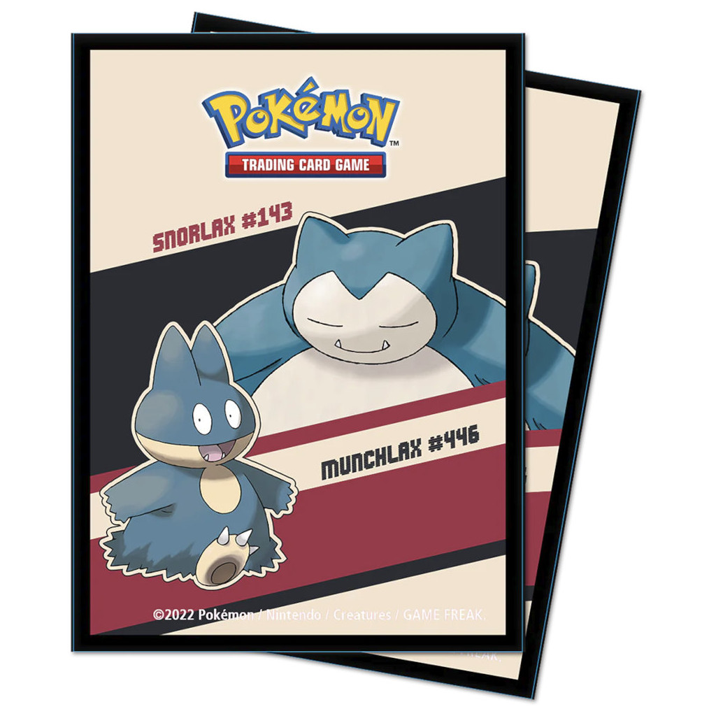 Pokémon - Ronflex & Goinfrex - 65 Protège Cartes