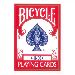 Cartes Bicycle 4 Index - Dos Rouge