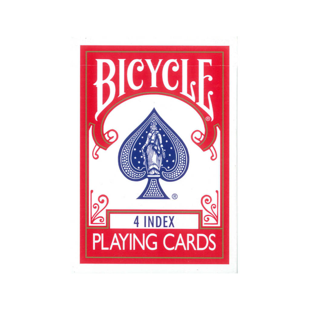 Cartes Bicycle 4 Index - Dos Rouge