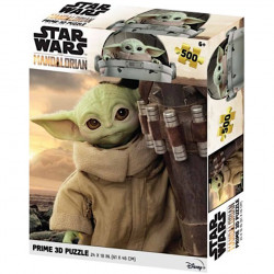 Puzzle Prime 3D - Star Wars Mandalorian Baby Yoda - 500 pièces