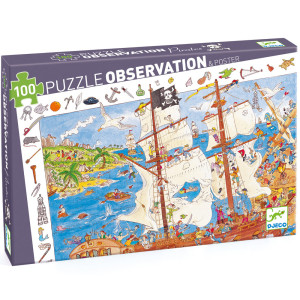 Puzzle Observation - Pirates - 100 Pièces