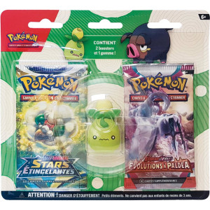 Pokémon - Pack 2 Boosters + Gomme