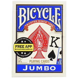 Cartes Bicycle "Rider Back"  Jumbo Index - Dos Bleu