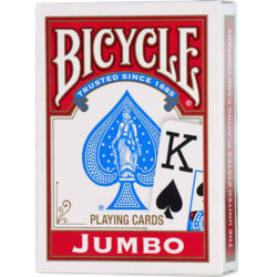 Cartes Bicycle "Rider Back" Jumbo Index - Dos Rouge