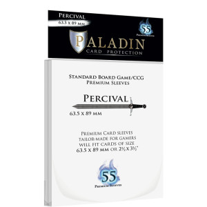 55 Protège Cartes Paladin - Percival - Standard Board Game/CCG 63.5 x 89 mm