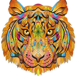 Rainbow Wooden - Puzzle en bois - Tigre - 139 pièces